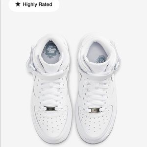 NEW NIKE AIR FORCE 1 MID Sneakers White KIDS/Women